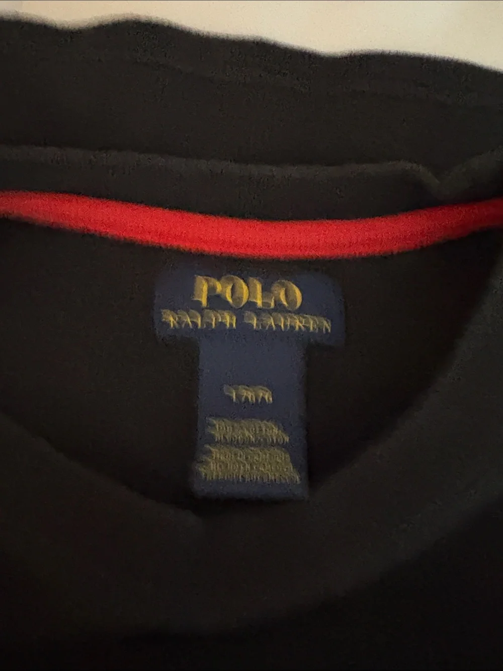 Polo by Ralph Lauren Black Long Sleeve Tee with Red Pony Logo